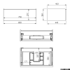 Elita Look szafka podumywalkowa 80x28x45cm czarny mat 168104
